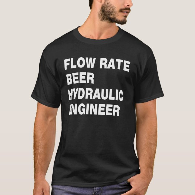 T-shirt Bière d'ingénieur hydraulique (Devant)