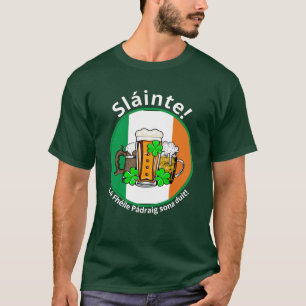 T-shirt Bière drapeau irlandais Jour de la Saint Patrick