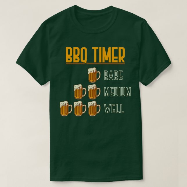 T-shirt Bière du minuteur BBQ (Design devant)