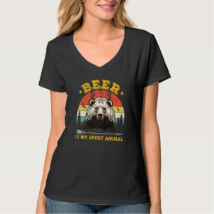T-shirt Bière Est Mon Esprit Animal Ours Bière De Cerf