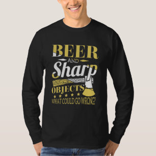 T-shirt Bière Et Objets Sharp Bois Ouvriers Pub Crawl