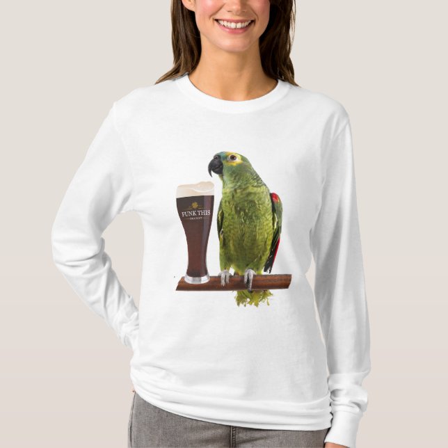 T-shirt Bière et perroquet (Devant)