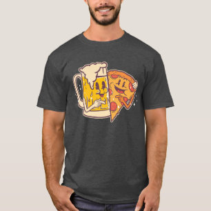 T-shirt Bière et Pizza Cute Funny Meilleurs Amis Pizza 