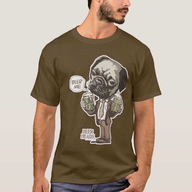 T-shirt Bière je carlin par des studios de Mudge (Devant)