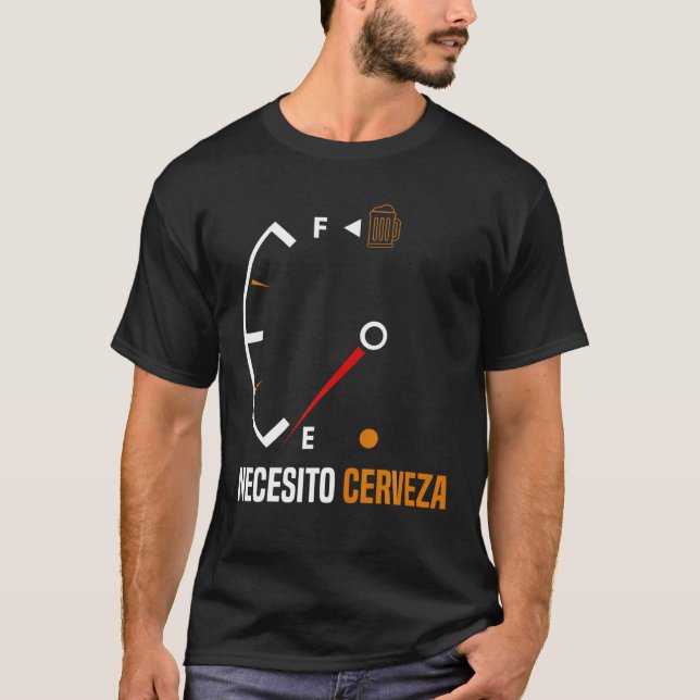 T-shirt Bière mexicaine Necesito Cerveza Cool (Devant)