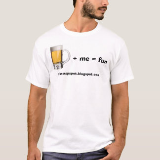 T-shirt Bière plus moi amusement d'égaux