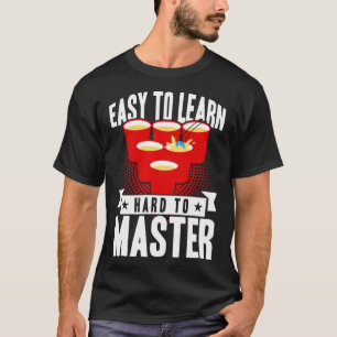 T-shirt Bière Pong Facile À Apprendre Difficile À Maîtrise