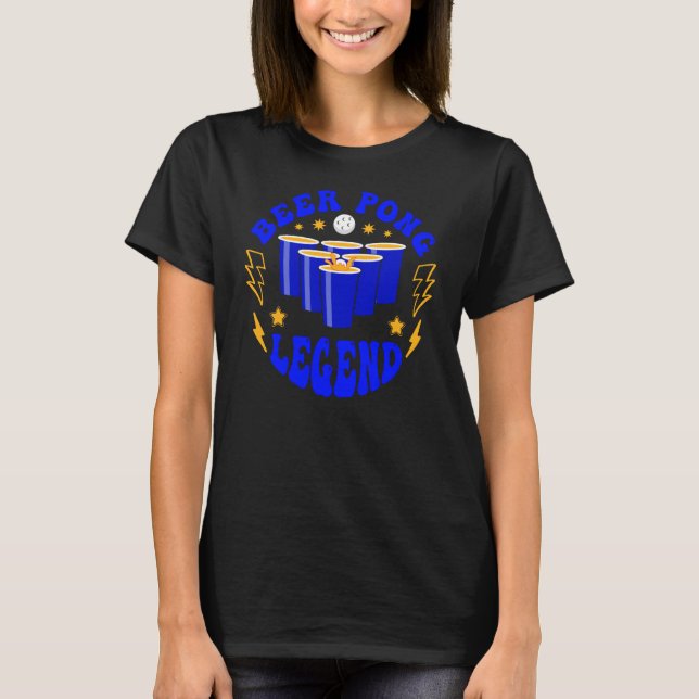 T-shirt Bière Pong Légende boisson jeu fête bière pong 1 (Devant)