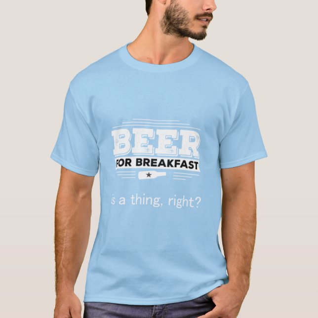 T-shirt Bière pour le petit déjeuner Drôle de boisson cade (Devant)