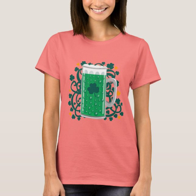 T-shirt Bière verte de la Saint-Patrick (Devant)