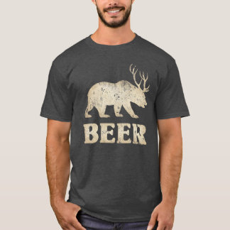 T-shirt Bière Vintage Bear Deer