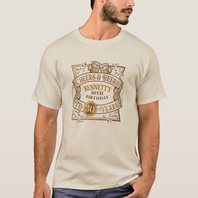 T-shirt Bières à la joie Anniversaire (Devant)