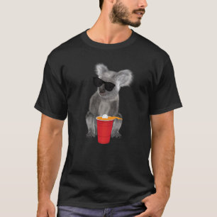 T-shirt Bières de Pong de Collège Étudiant Tasse Rouge Fêt