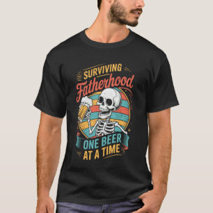 T-shirt Bières drôles de boisson Survivre à la paternité u