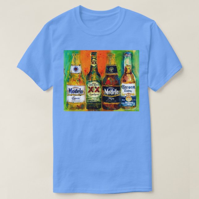 T-shirt Bières mexicaines Couleurs vives Bar Déco (Design devant)