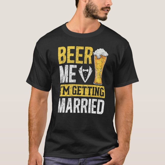 T-shirt Bières pour hommes, payez-moi une bière, je me mar (Devant)