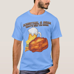 T-shirt Bièrre Schnitzel C'est Pour Ça Que Je Suis Là Humo