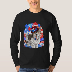 T-shirt Biewer Terrier Merica 4 juillet Drapeau américain 
