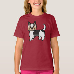 T-shirt Biewer Terrier Yorkshire Terrier Cute Cartoon Chie