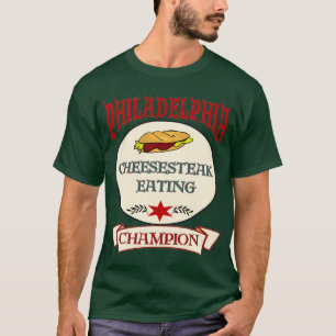 T-shirt Bifteck de fromage de Philly mangeant le champion