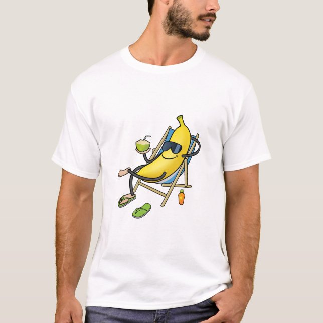 T-shirt Big Banane bronzante jaune (Devant)