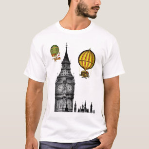T-shirt Big Ben et ballons à air chauds vintages