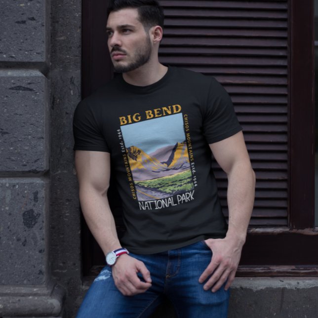 T-shirt Big Bend National Park Chisos Mountain Perturbé (Créateur téléchargé)