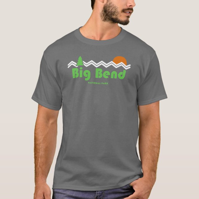 T-shirt Big Bend National Park Retro (Devant)