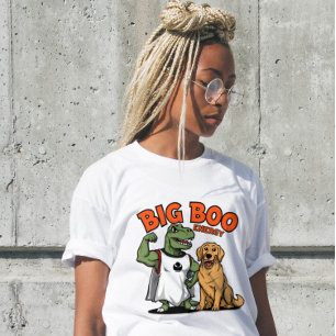 T-shirt Big Boo Energy T Rex Retriever Halloween Tee