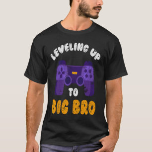 T-shirt Big Bro Present Game Leveling futur frère