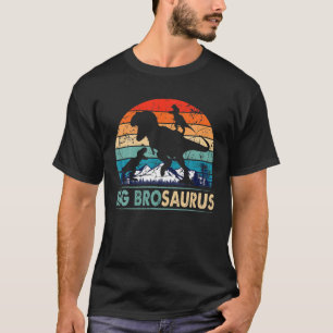 T-shirt Big Brosaurus T Rex Big Bro Dinosaur 2 Enfants Mat