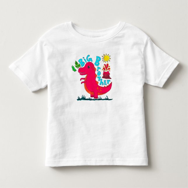 T-shirt "Big Brother" Dinosaur Toddler (Devant)
