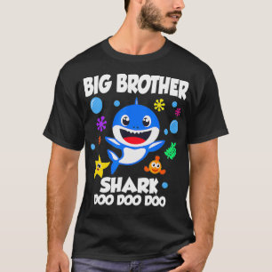 T-shirt Big Brother Du Bébé Requin Anniversaire Big Brothe