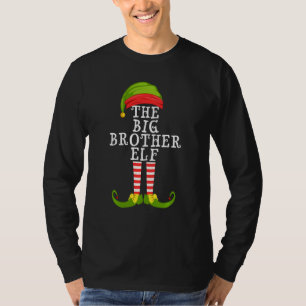 T-shirt Big Brother Elf Matching Family Group Christmas Pa
