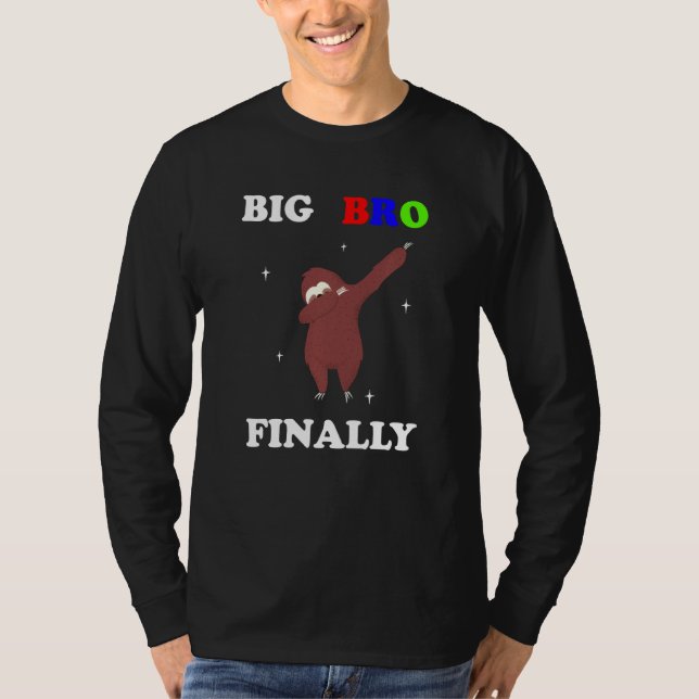 T-shirt Big Brother Enfin Sloth Faire-part (Devant)