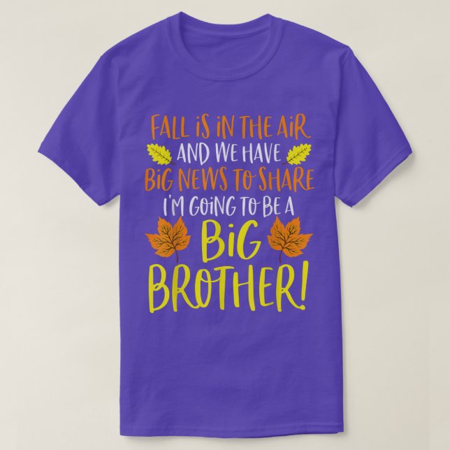 T-shirt Big Brother Faire-part de grossesse automnale Autu (Design devant)