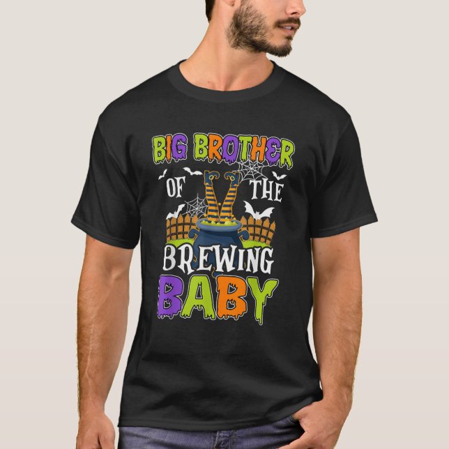 T-shirt Big Brother Of The Brewing Baby Halloween Witch Ba (Devant)