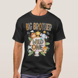 T-shirt Big Brother Of The Wild One First Birthday Safari