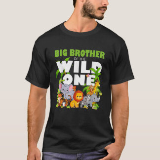 T-shirt Big Brother of the Wild One Zoo Anniversaire Safar