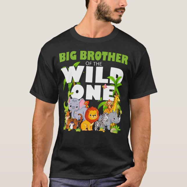 T-shirt Big Brother of the Wild One Zoo Anniversaire Safar (Devant)