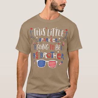 T-shirt Big Brother Sparkler 4th of July Pregnancy Announc