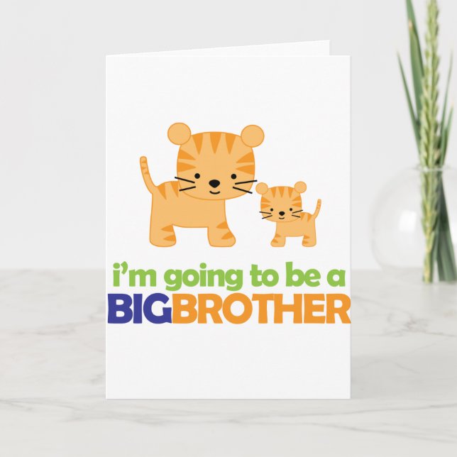 T-shirt Big Brother Tiger Faire-part de grossesse (Devant)