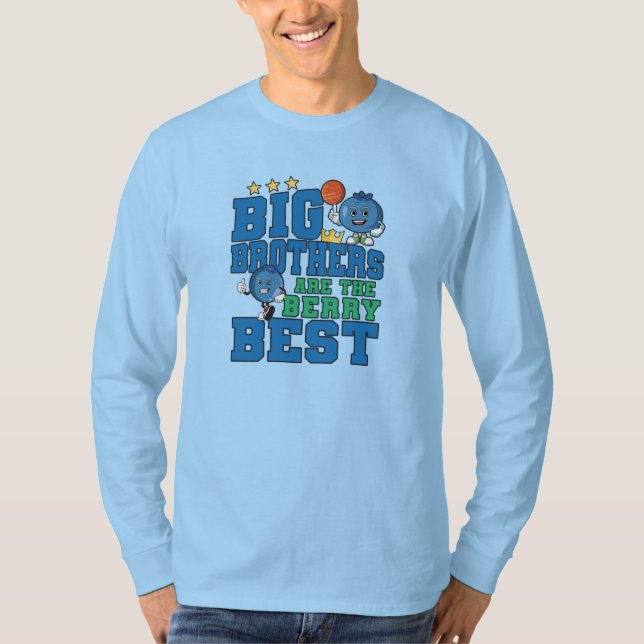 T-shirt Big Brothers are the Berry Best - Blueberry Pun (Devant)