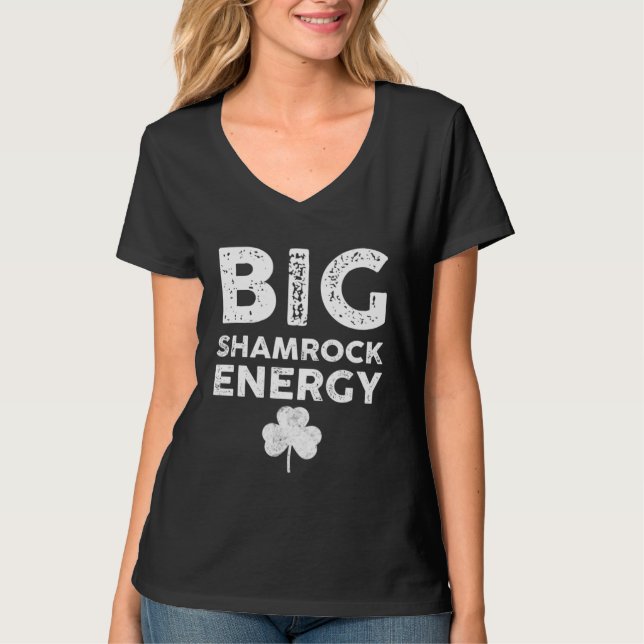 T-shirt Big C Energy  St Patricks Day Men Big Shamrock (Devant)