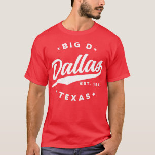 T-shirt Big D Dallas Texas White