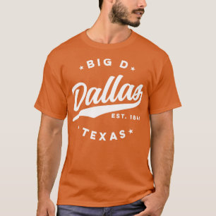 T-shirt Big D Dallas Texas White