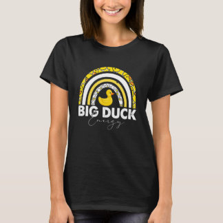 T-shirt Big Duck Energy Rainbow Design Jaune Caoutchouc Ca