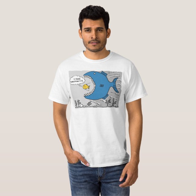 T-shirt Big Fish sur le point de manger un petit Débardeur (Devant entier)
