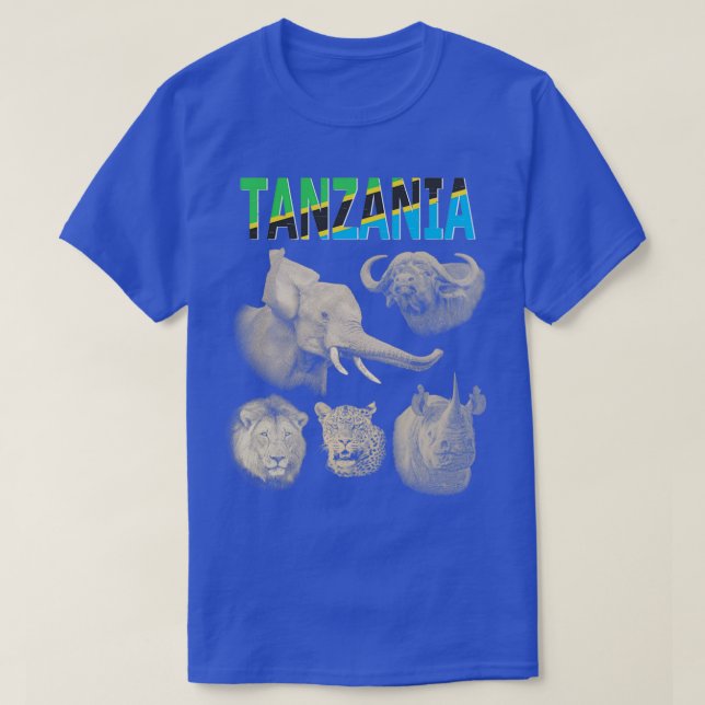 T-shirt Big Five Tanzania Safari (Design devant)
