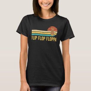 T-shirt Big Floppa Caracal Chat Mème Retro Flip Flop Flopp